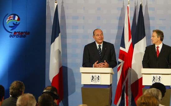 Sommet franco-britannique - conférence de presse conjointe du Président de la République et de M. Tony Blair (Lancaster House)