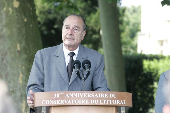 Photo du déplacement à Rochefort à l'occasion du 30ème anniversaire du Conservatoire du Littoral