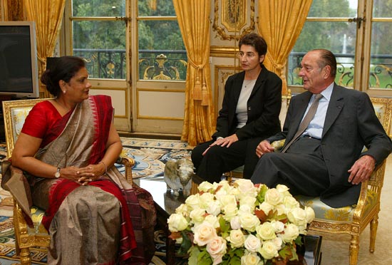Entretien avec la Présidente du Sri Lanka.
